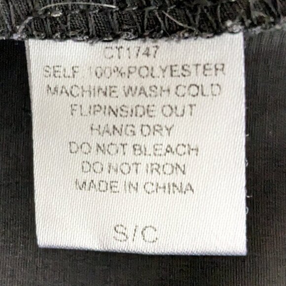 TCEC Black Sheer Chiffon, Oversized Racerback Tank Top; Size S - Picture 7 of 7